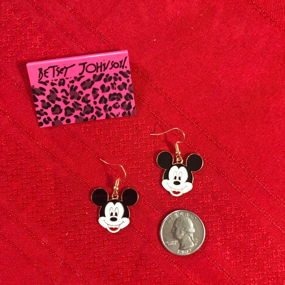 NWT Betsey Johnson Mickey Mouse Earrings - Picture 3 of 3
